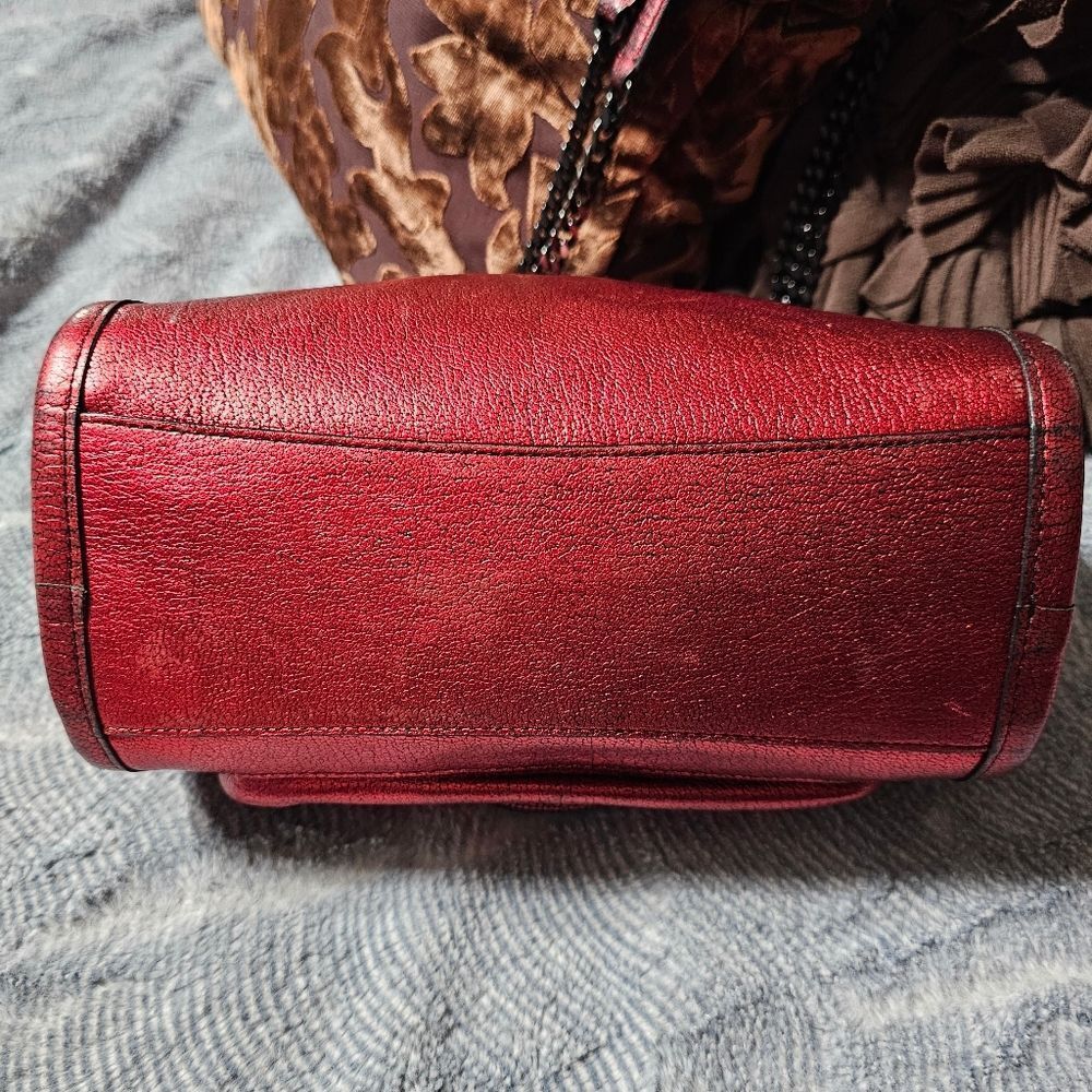 Coach Ranger Flap in Metallic Red Leather Crossbody Purse Shoulder Bag - Picture 4 of 8